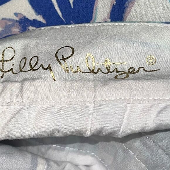 NWOT Lilly Pulitzer Cotton Tropical Callahan Blue Pineapple Shorts Womens Sz 00 - Picture 5 of 7